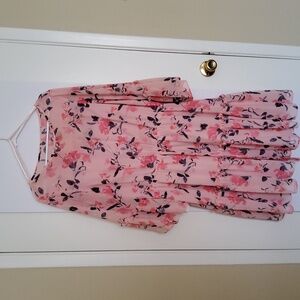 Eliza J size 14W, chiffon peach dress